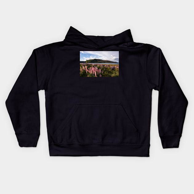 Lupins Lupins Everywhere Kids Hoodie by krepsher